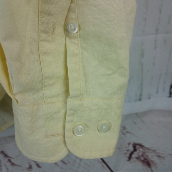 Nautica Yellow Button Down Men's Dress Shirt L - Picture 5 of 7